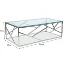 Стол журнальный SIGNAL ESCADA A прозрачный/хром, 120/60/40